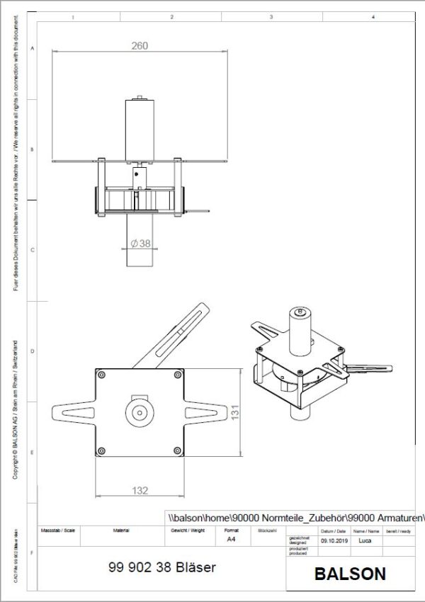 Bläser Ansaugrohr 38mm - Image 2