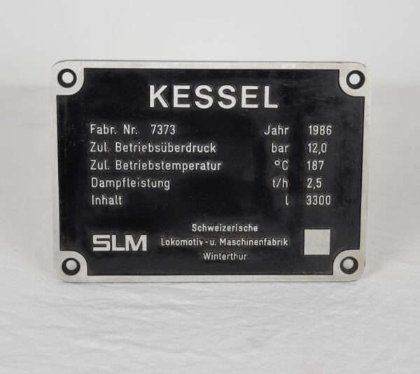 Schild Original SLM Brienzer Rothornbahn 1986